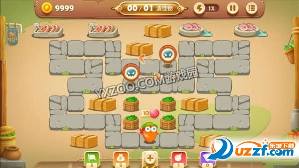 保衛(wèi)蘿卜3集市第5關(guān)卡怎么過 金蘿卜通關(guān)攻略