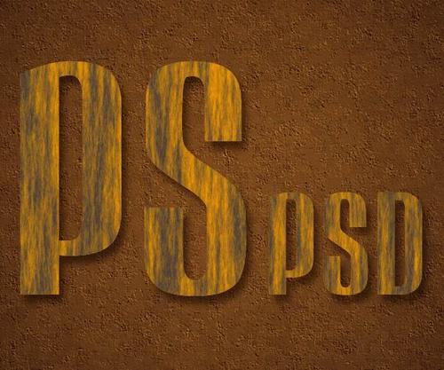 懷舊風用Photoshop制作木紋字體教程