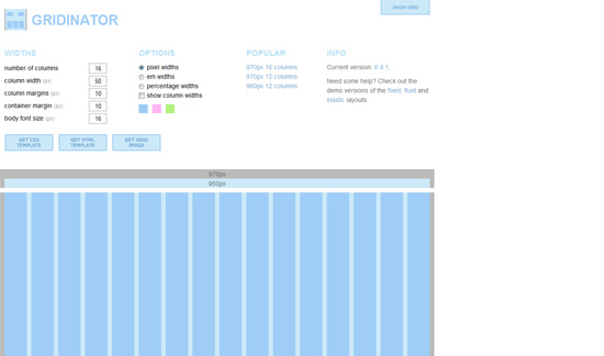 34 Extremely Useful Grid Systems for Web Designers Gridinator